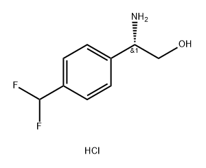 (S)-2-氨基-2-(4-(二氟甲基)苯基)乙醇盐酸盐 结构式