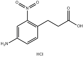 3-(4-氨基-2-硝基苯基)丙酸盐酸盐 结构式