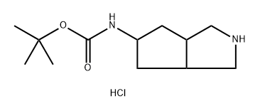 (八氢环戊二烯并[C]吡咯-5-基)氨基甲酸叔丁酯盐酸盐 结构式