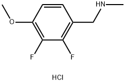 1-(2,3-difluoro-4-methoxyphenyl)-N-methylmethanamine hydrochloride 结构式