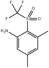 3,5-二甲基-2-(三氟甲基)磺酰基)苯胺 结构式