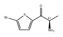 (R)-2-氨基-1-(5-溴噻吩-2-基)丙-1-酮 结构式