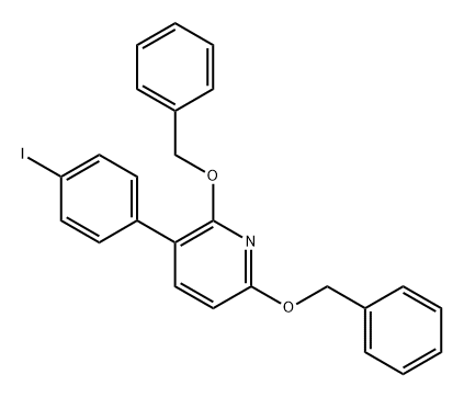 2,6-双(苄氧基)-3-(4-碘苯基)吡啶 结构式