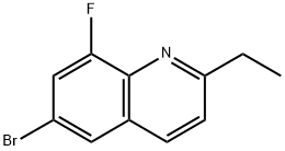 6-溴-2-乙基-8-氟喹啉 结构式