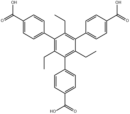 5'-(4-羧基苯基)-2',4',6'-三乙基-[1,1':3',1''-三联苯]-4,4''-二羧酸 结构式