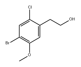 2-(4-溴-2-氯-5-甲氧基苯基)乙醇 结构式