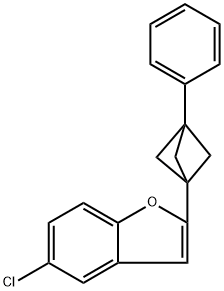 5-氯-2-(3-苯基-双环[1.1.1]戊-1-基)-苯并呋喃 结构式