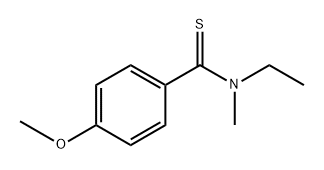 N-乙基- 4-甲氧基- N-甲基-苯硫酰胺 结构式