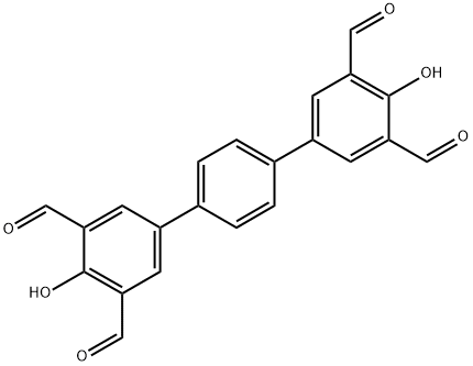 4,4''-DIHYDROXY-[1,1':4',1''-TERPHENYL]-3,3'',5,5''-TETRACARBALDEHYDE 结构式