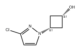 cis-3-(3-chloropyrazol-1-yl)cyclobutanol 结构式