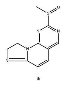 6-溴-2-(甲基亚磺酰基)-8,9-二氢咪唑并[1',2':1,6]吡啶并[2,3-D]嘧啶 结构式