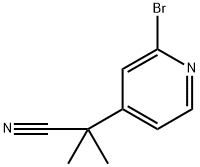 2-(2-溴吡啶-4-基)-2-甲基丙腈 结构式