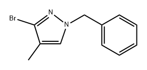 1-苄基-3-溴-4-甲基-1H吡唑 结构式