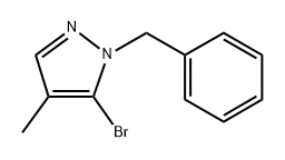 1-苄基-5-溴-4-甲基-1H-吡唑 结构式