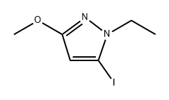 1-乙基-5-碘-3-甲氧基-1H-吡唑 结构式