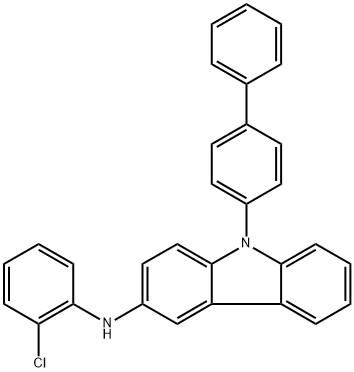 9-[1,1′-联苯]-4-基-N-(2-氯苯基)-9H-咔唑-3-胺 结构式