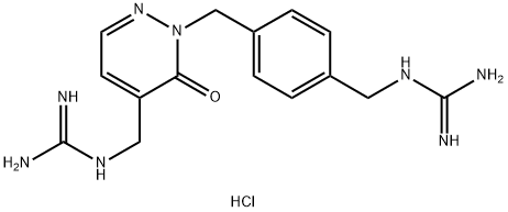 2-(4-guanidinomethyl)benzyl-4-guanidinomethylpyridazin-3(2H)-one dihydrochloride 结构式