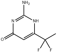 2-氨基-6-(1,1-二氟乙基)嘧啶-4(1H)-酮 结构式