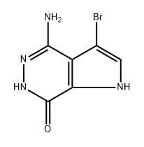 4-氨基-3-溴-1H-吡咯并[2,3-D]哒嗪-7(6H)-酮 结构式