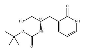(S)-叔丁基(1-羟基-3-(2-氧代-1,2-二氢吡啶-3-基)丙-2-基)氨基甲酸酯 结构式