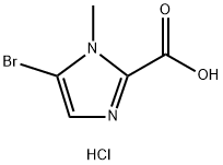 5-溴-1-甲基-1H-咪唑-2-羧酸盐酸盐 结构式