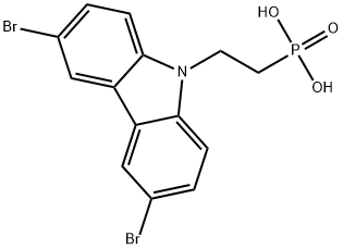 (2-(3,6-DIBROMO-9H-CARBAZOL-9-YL)ETHYL)PHOSPHONIC ACID 结构式