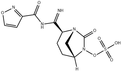 SULFURIC ACID, MONO[(1R,2S,5R)-2-[IMINO[(3- ISOXAZOLYLCARBONYL)AMINO]METHYL]-7-OXO-1,6- DIAZABICYCLO 结构式