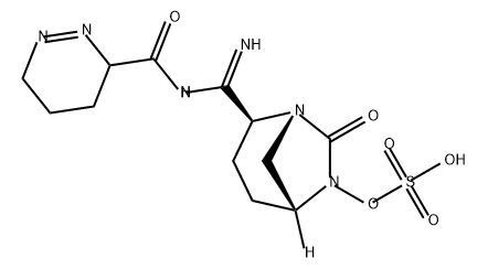 SULFURIC ACID, MONO[(1R,2S,5R)-2-[IMINO[[(3,4,5, 6-TETRAHYDRO-3-PYRIDAZINYL)CARBONYL]AMINO] METHYL]- 结构式