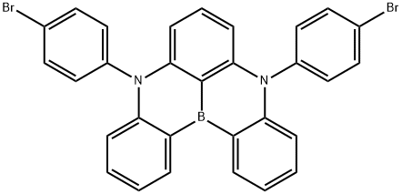 5,9-双(4-溴苯基)-5,9-二氢-5,9-双氮杂-13B-硼萘并[3,2,1-DE]蒽 结构式