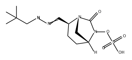 (2S,5R)-2-(N-neopentylcarbamimidoyl)-7-oxo-1,6-diazabicyclo[3.2.1]octan-6-yl hydrogensulfate 结构式