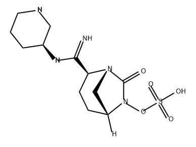 (2S,5R)-7-OXO-2-(N-((S)-PIPERIDIN-3-YL)CARBAMIMIDOYL)-1,6-DIAZABICYCLO[3.2.1]OCTAN-6-YL HYDROGENSULF 结构式