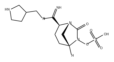 (2S,5R)-7-OXO-2-(N-(PYRROLIDIN-3-YLMETHYL)CARBAMIMIDOYL)-1,6-DIAZABICYCLO[3.2.1]OCTAN-6-YL HYDROGENS 结构式