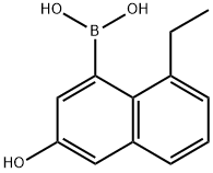 (8-乙基-3-羟基萘-1-基)硼酸 结构式