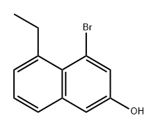 4-溴-5-乙基萘-2-醇 结构式