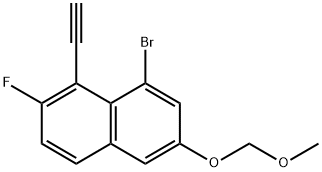 8-溴-1-乙炔基-2-氟-6-(甲氧基甲氧基)萘 结构式