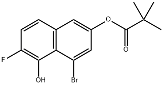 4-溴-6-氟-5-羟基萘-2-基新戊酸酯 结构式