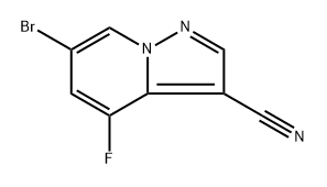 6-溴-4-氟吡唑并[1,5-A]吡啶-3-甲腈 结构式