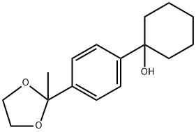 1-(4-(2-methyl-1,3-dioxolan-2-yl)phenyl)cyclohexanol 结构式