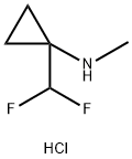 1-(二氟甲基)-N-甲基环丙烷-1-胺盐酸盐 结构式