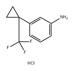 3-(1-(三氟甲基)环丙基)苯胺盐酸盐 结构式
