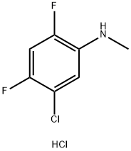 Benzenamine, 5-chloro-2,4-difluoro-N-methyl-, hydrochloride (1:1) 结构式