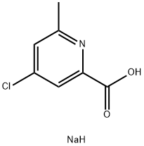 4-氯-6-甲基吡啶-2-羧酸(钠) 结构式