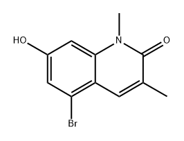 5-溴-7-羟基-1,3-二甲基喹啉-2(1H)-酮 结构式