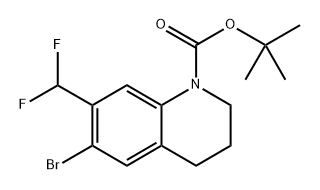 6-溴-7-(二氟甲基)-3,4-二氢喹啉-1(2H)-羧酸叔丁酯 结构式