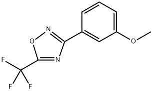 3-(3-methoxyphenyl)-5-(trifluoromethyl)-1,2,4-oxadiazole 结构式