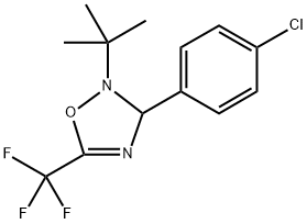 2-(tert-butyl)-3-(4-chlorophenyl)-5-(trifluoromethyl)-2,3-dihydro-1,2,4-oxadiazole 结构式