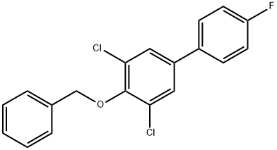 4-(Benzyloxy)-3,5-dichloro-4'-fluoro-1,1'-biphenyl 结构式