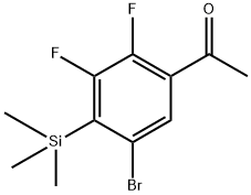 1-(5-Bromo-2,3-difluoro-4-(trimethylsilyl)phenyl)ethanone 结构式