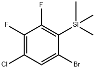 (6-Bromo-4-chloro-2,3-difluorophenyl)trimethylsilane 结构式