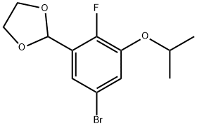 2-(5-Bromo-2-fluoro-3-isopropoxyphenyl)-1,3-dioxolane 结构式
